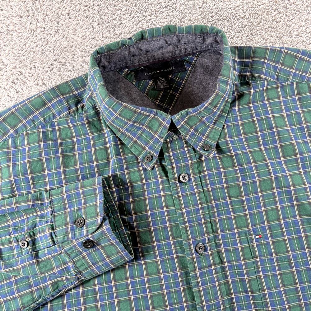 Tommy Hilfiger Long‎ Sleeve Plaid Design - Men's Sz XL